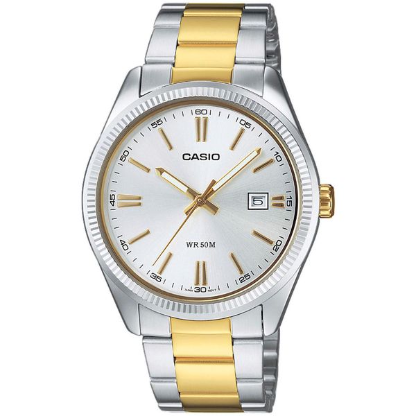 Quarzuhr, Silber (Silberfarben, Goldfarben), Casio Timeless Collection, Armbanduhren, Damen, Quarzuhr, Armbanduhr, Herrenuhr, Damenuhr, Datum, Edelstahlarmband, Neo-Display-image