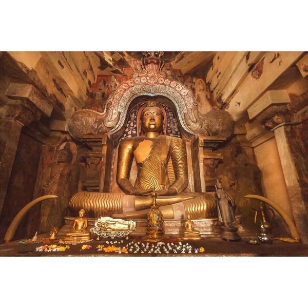 Fototapete papermoon "Buddah Figuren", Bunt, B:4,5M L:2,8M, Vlies, Tapeten-image