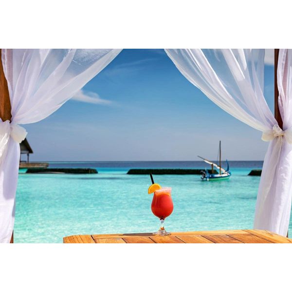 Fototapete Papermoon "Cocktail Am Strand", Bunt, B:4,5M L:2,8M, Vlies, Tapeten-image