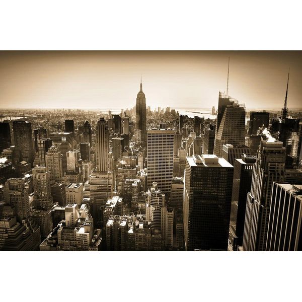 Fototapete Papermoon "New York Sepia", Bunt, B:5M L:2,8M, Vlies, Tapeten-image