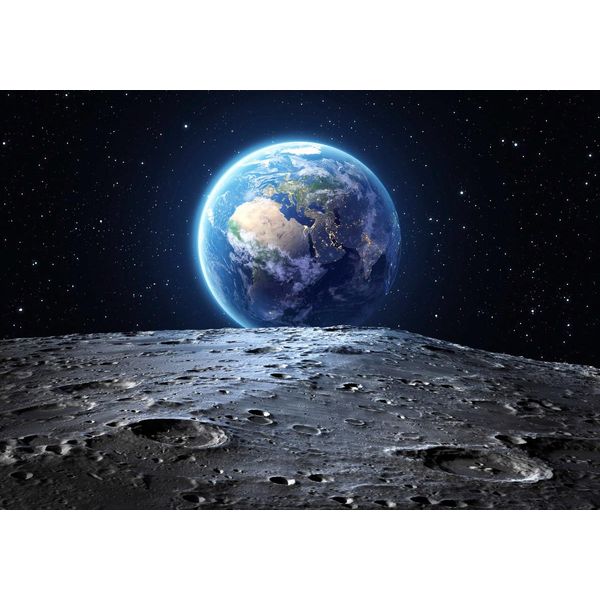 Fototapete papermoon "Erde Vom Mond", Bunt, B:5M L:2,8M, Vlies, Tapeten-image