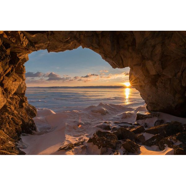 Fototapete Papermoon "HöHle Am Meer", Bunt, B:5M L:2,8M, Vlies, Tapeten-image