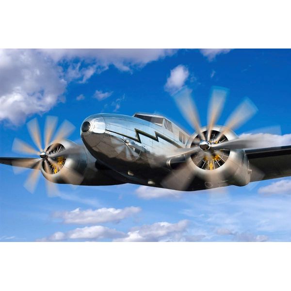 Fototapete papermoon "Klassisches Vintage Flugzeug", Bunt, B:4M L:2,6M, Vlies, Tapeten-image