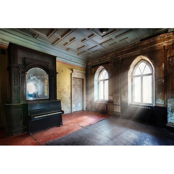 Fototapete Papermoon "Verlassenes Haus", Bunt, B:3,5M L:2,6M, Vlies, Tapeten-image