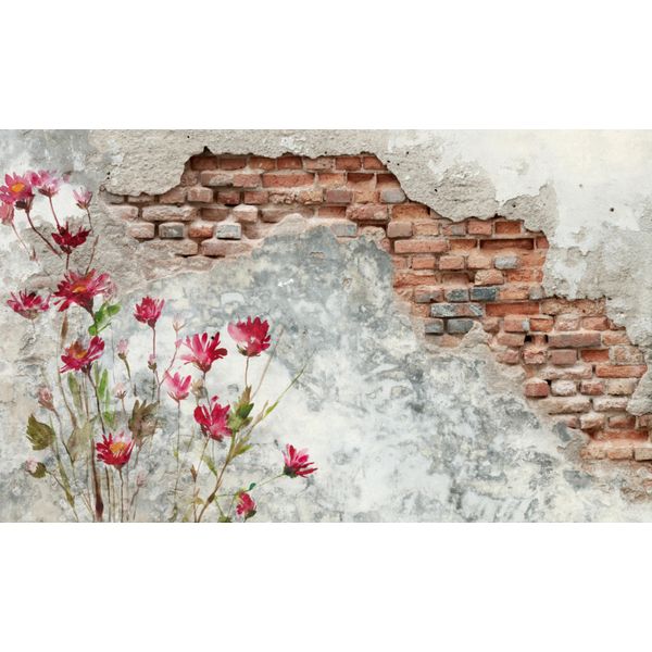 Fototapete Papermoon "Brickwall", Bunt, B:4M L:2,6M, Vlies, Tapeten-image