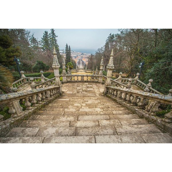 Fototapete Papermoon "Alte Steintreppe", Bunt, B:3,5M L:2,6M, Vlies, Tapeten-image