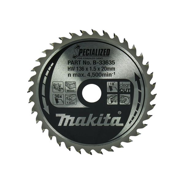 Makita SäGeblatt Specialized 136X20X36Z (B-33635)-image