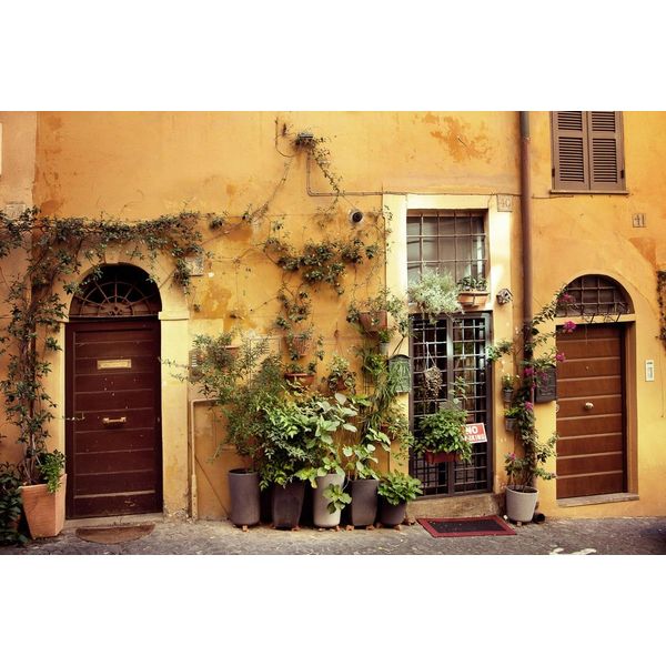 Fototapete Papermoon "ALTSTADT-GASSE In Italien", Bunt, B:4M L:2,6M, Vlies, Tapeten-image