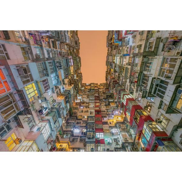 Fototapete Papermoon "New York Tokyo City Skyline", Bunt, B:4,5M L:2,8M, Vlies, Tapeten-image