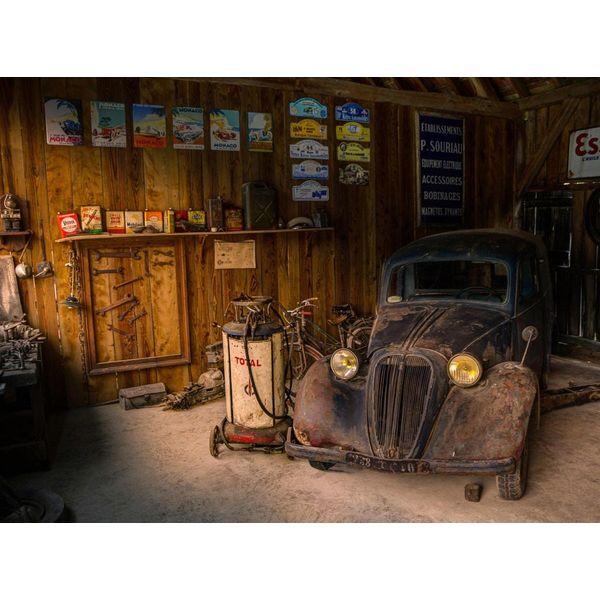 Fototapete Papermoon "Altes Auto", Bunt, B:4,5M L:2,8M, Vlies, Tapeten-image