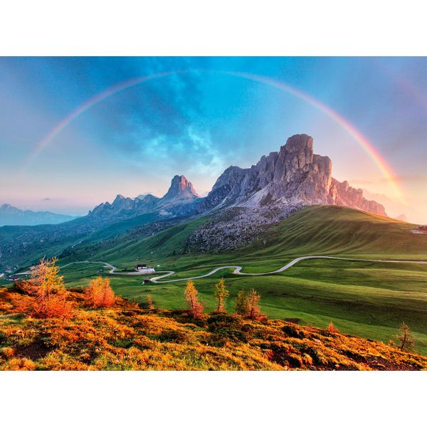 Fototapete Papermoon "Mountain Rainbow", Bunt, B:4M L:2,6M, Vlies, Tapeten-image