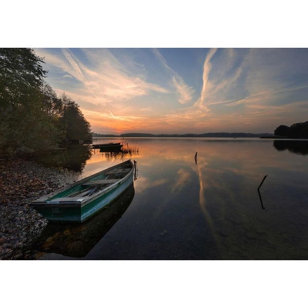 Fototapete Papermoon "Boot Im Wasser", Bunt, B:4,5M L:2,8M, Vlies, Tapeten-image
