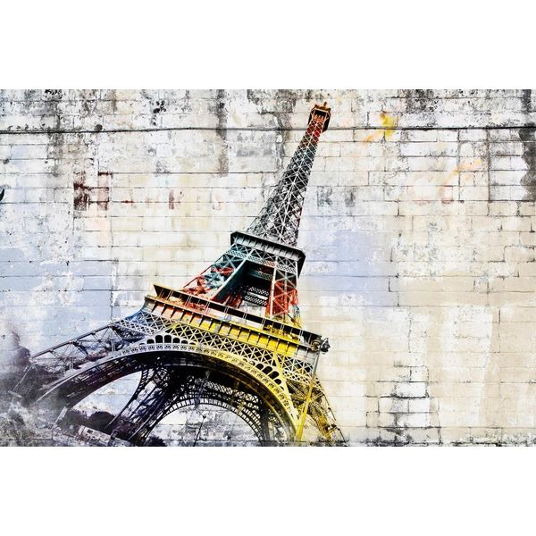 Fototapete papermoon "Eiffelturm Graffiti", Bunt, B:4,5M L:2,8M, Vlies, Tapeten-image