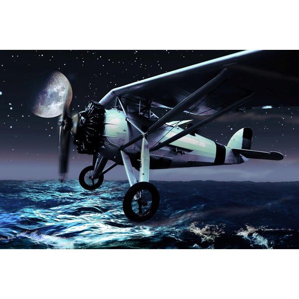 Fototapete Papermoon "Flugzeug üBer Wasser", Bunt, B:3,5M L:2,6M, Vlies, Tapeten-image