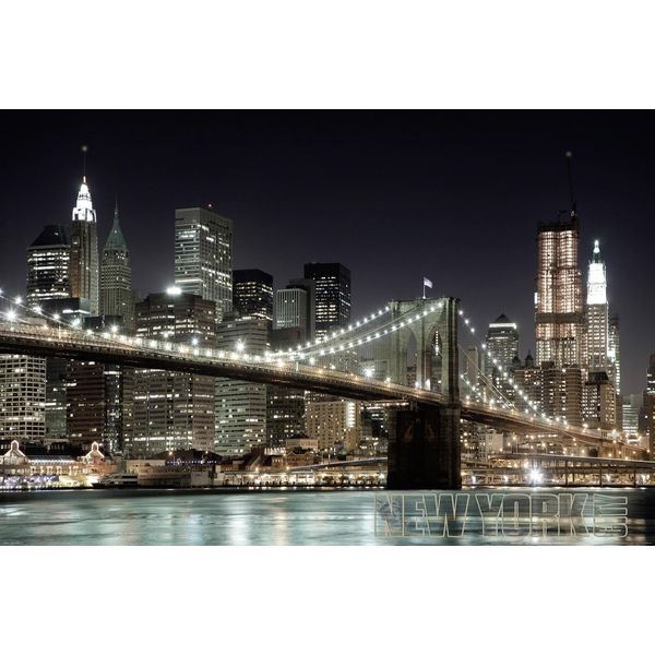 Fototapete Papermoon "Manhatten Bridge", Bunt, B:5M L:2,8M, Vlies, Tapeten-image