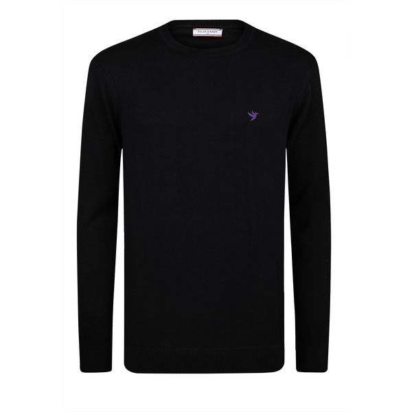 Rundhalspullover Felix Hardy "Pullover Mit Rundhalsausschnitt", Herren, Gr. L, Schwarz, 100% Baumwolle, Pullover Rundhalspullover-image