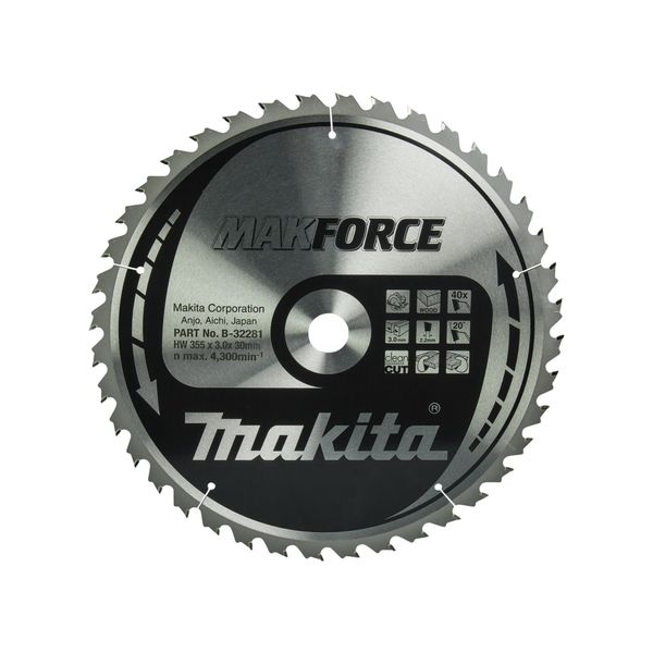 Makita SäGebblatt Makforce 355X30X40Z (B-32281)-image