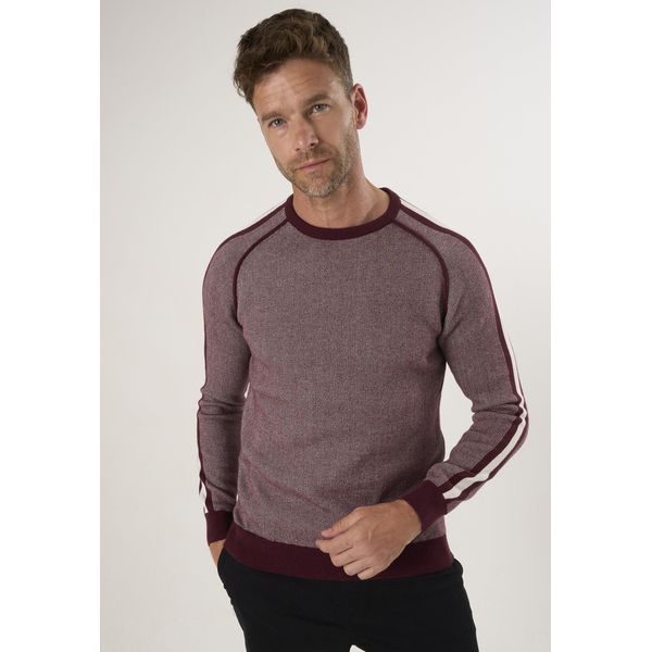 Rundhalspullover Felix Hardy "Basic-Pullover Mit Rundhalsausschnitt", Herren, Gr. Xl, Hell Bordeaux, 100% Baumwolle, Pullover Rundhalspullover-image