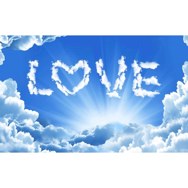 Fototapete Papermoon "Love Himmel", Bunt, B:3,5M L:2,6M, Vlies, Tapeten-image