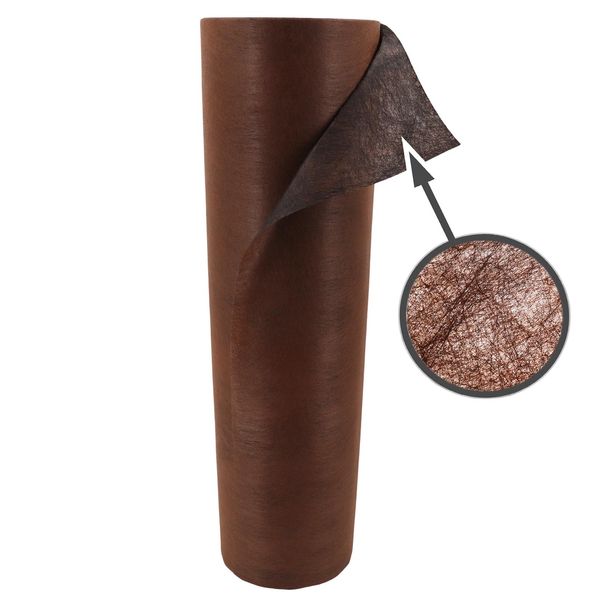 Aquagart 50M X 1M Unkrautvlies 125G/M² Braun – 25 Jahre Garantie, Gartenvlies, WasserdurchläSsig & ReißFest-image