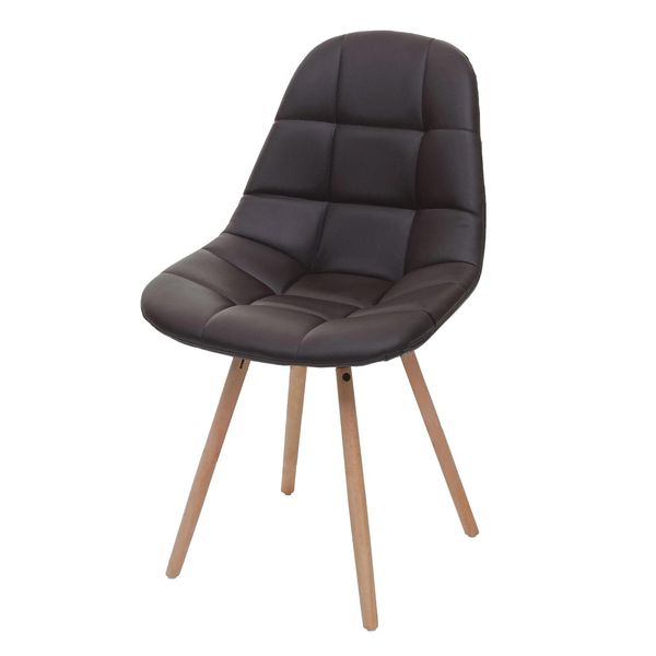Esszimmerstuhl MCW-A60 Ii, Stuhl KüChenstuhl, Retro 50Er Jahre Design ~ Kunstleder Braun-image