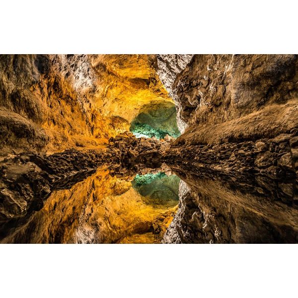 Fototapete Papermoon "HöHle Mit Wasser", Bunt, B:4M L:2,6M, Vlies, Tapeten-image
