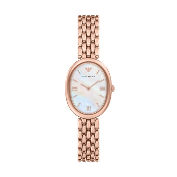 Quarzuhr Emporio Armani "Sinfonia", RoséGoldfarben, Armbanduhren, Damen, Quarzuhr, Armbanduhr, Damenuhr, Edelstahlarmband, Analog-image