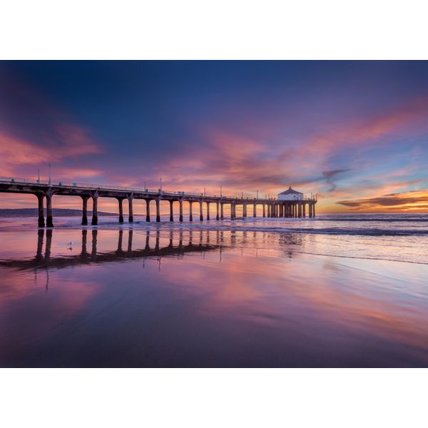 Fototapete Papermoon "Pier At Sunset", Bunt, B:4M L:2,6M, Vlies, Tapeten-image