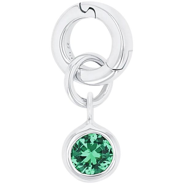 Charm-EinhäNger Amor "Geburtsstein", GrüN (Silberfarben, SmaragdgrüN, SmaragdgrüN), Charms, Damen, Mai, Silber 925 (Sterlingsilber), Mit Zirkonia (Synth.) Oder Stein (Synth.)-image