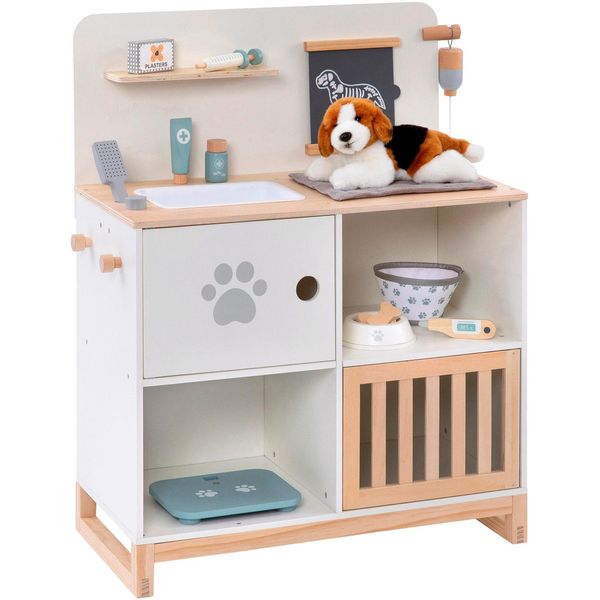Spielzeug-Arztkoffer Musterkind "Tierarzt-Center Thymus", Weiß, Natur, Rollenspielzeug, Kinderb:65Cm H:75Cm T:31Cm, Holz, B:65Cm H:75Cm T:31Cm-image