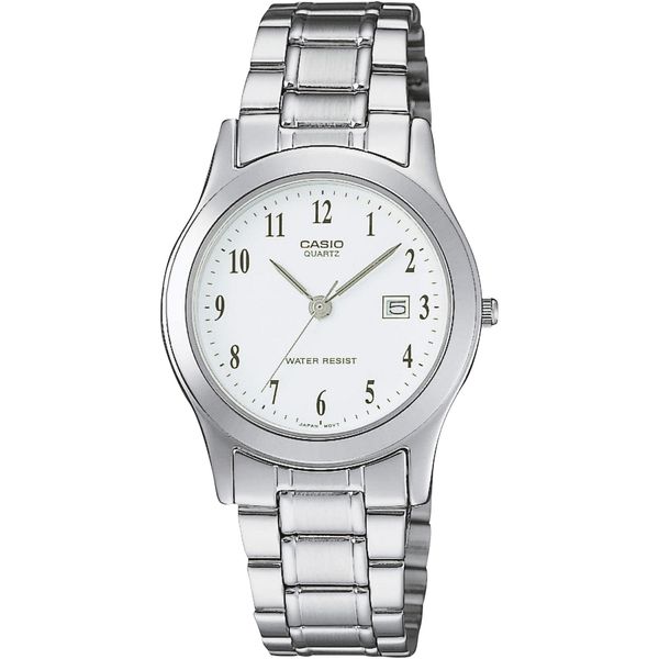 Quarzuhr, Silber (Edelstahlfarben), Casio Timeless Collection, Armbanduhren, Damen, Quarzuhr, Armbanduhr, Damenuhr, Analog, Datum, Edelstahlarmband-image