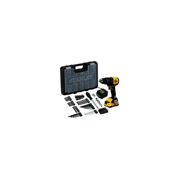 Akku-Schlagbohrschrauber (SFMCD716D1A-QW), 18Volt Schwarz/Gelb, Li-Ion-Akku 2,0Ah, 100 -Teiliges ZubehöRset, Koffer-image