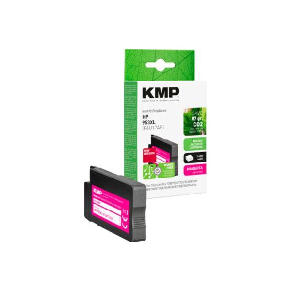 Tintenpatrone Kmp, Ersetzt HP 953XL (F6U17AE), Bis 2000 Seiten, Einzelpack, Magenta-image