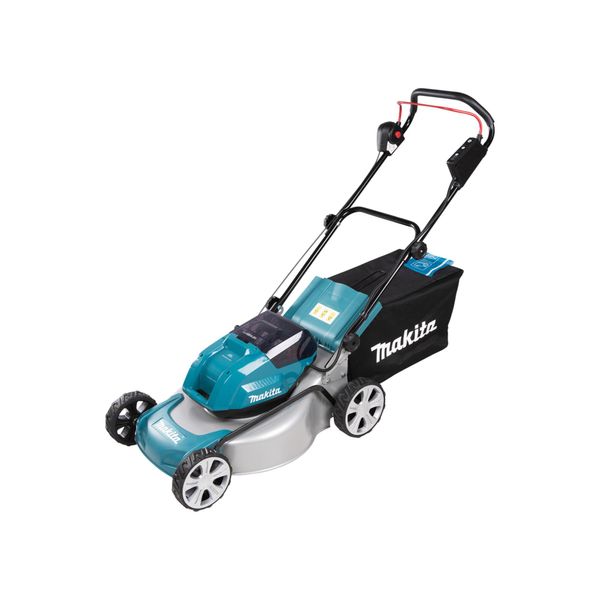 Makita Akku-RasenmäHer 2X18V / 6,0 Ah, 4 Akkus + LadegeräT (DLM463PG4)-image