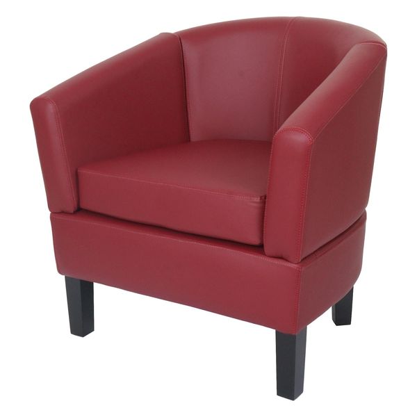 Lounge-Sessel MCW-O17, Sessel Clubsessel Cocktailsessel, Mvg-Zertifiziert Kunstleder ~ Bordeaux-image