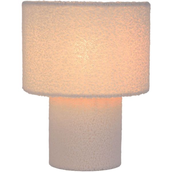 NÄVe Tischleuchte "Fluffy", Weiß, 1, Ø 23Cm H: 31Cm, 1 Stk., Leuchten, Fluffiger PlüSchbezug, H:31Cm D:23Cm, Zuleitung Mit Kippschalter, E27, Tischleuchte-image