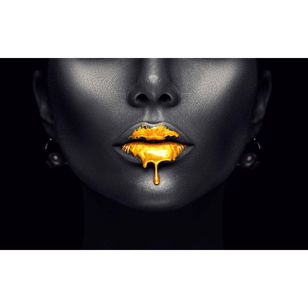 Fototapete Papermoon "Abstraktes Goldenes Make-Up", Bunt, B:4M L:2,6M, Vlies, Tapeten-image