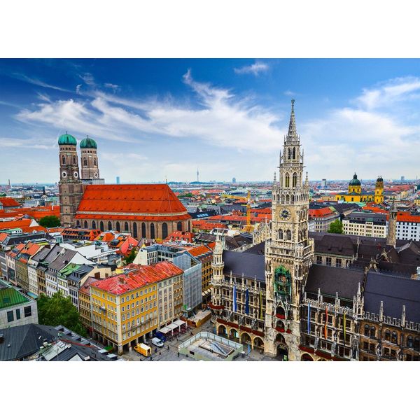 Fototapete Papermoon "MüNchner Skyline", Bunt, B:4M L:2,6M, Vlies, Tapeten-image