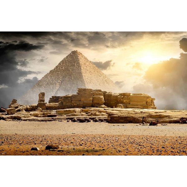 Fototapete Papermoon "Pyramide", Bunt, B:4M L:2,6M, Vlies, Tapeten-image