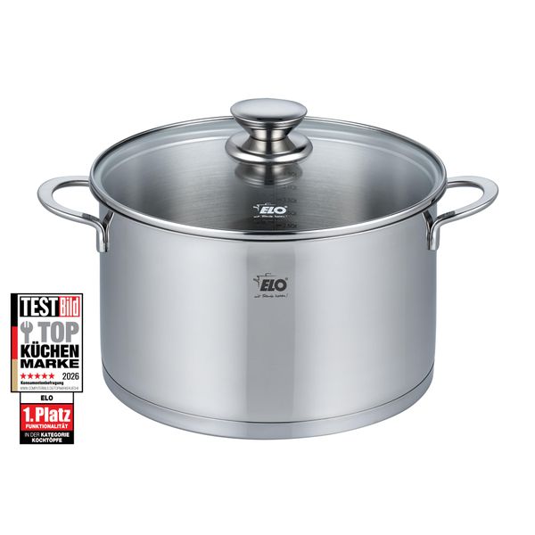 Fleischtopf Elo "Galant", Silber (Silberfarben), Ø:24Cm, TöPfe, Fleischtopf, Integriertes ÖL- Dosier-System, Induktion-image