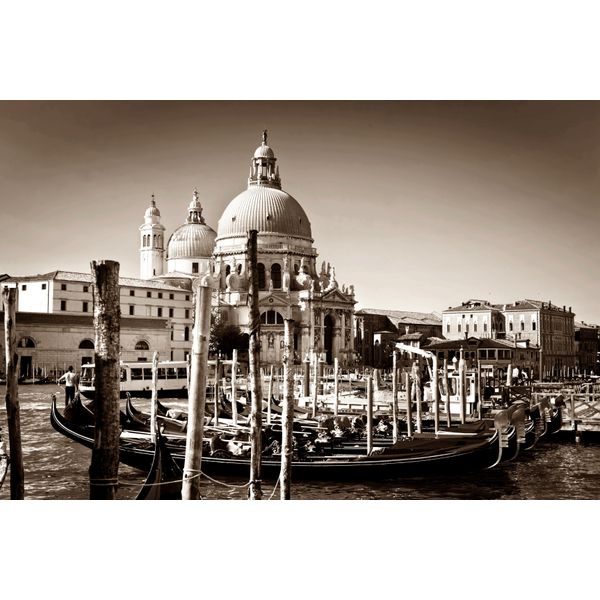 Fototapete Papermoon "Venedig Sepia", Bunt, B:5M L:2,8M, Vlies, Tapeten-image