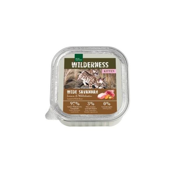 Real Nature Wilderness Kitten 16 X 100 G Wide Savannah Agneau & Sanglier 16X100 G-image