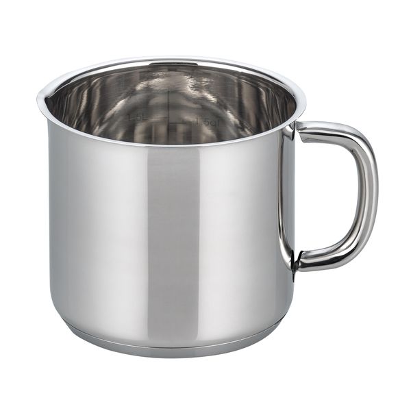 Milchtopf Elo Basic "Opal", Silber (Edelstahlfarben), Ø:14Cm, TöPfe, Induktion-image