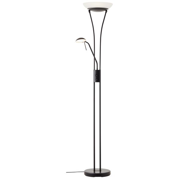 Brilliant Deckenfluter "Finn", Schwarz, 1, H: 179Cm, 1 Stk., Leuchten, Lesearm, Drehdimmer - 179Cm HöHe - 2500 Lumen, 3000 Kelvin, Warmweiß, Deckenfluter-image