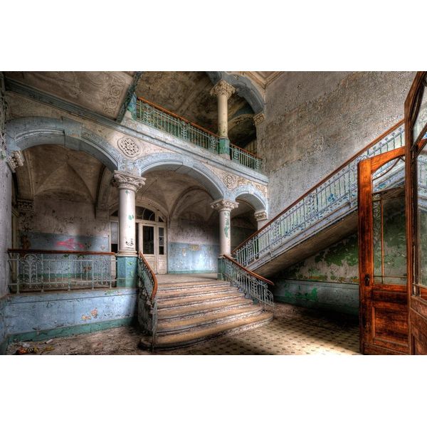 Fototapete papermoon "Verlassenes Krankenhaus Beelitz", Bunt, B:4,5M L:2,8M, Vlies, Tapeten-image