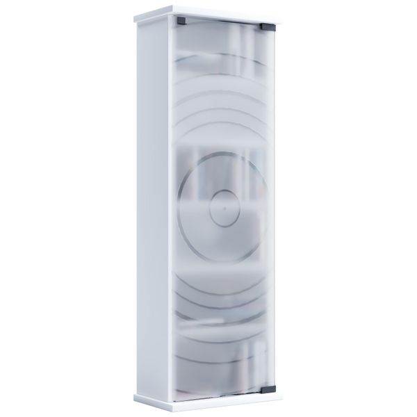 Media-Regal Vcm "Holz CD DVD Stand Regal Schrank GlastüR Tilano M", Weiß, B:31Cm T:18Cm, Regale-image
