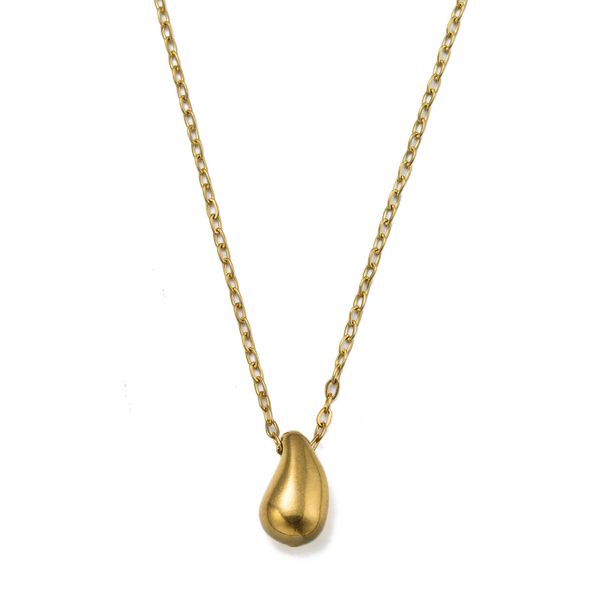 Kette Mit AnhäNger "Schmuck Geschenk Edelstahl Halsschmuck Halskette Tropfen", Gelbgoldfarben, Aniston Jewelry & Watches, Halsketten, Damen, Edelstahl, L: 45 B: 2Mm, Made In Germany, B:2Mm-image