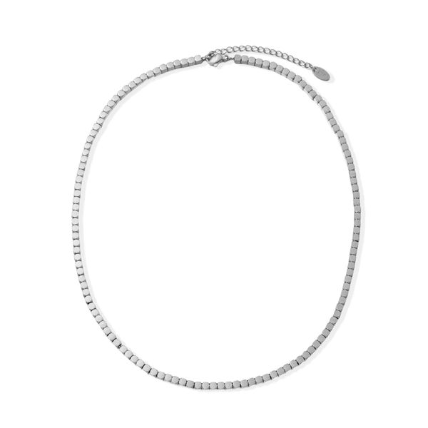 Kette Ohne AnhäNger "Schmuck Geschenk Edelstahl Halsschmuck Halskette WüRfel", Silberfarben, Aniston Jewelry & Watches, Halsketten, Herren, Edelstahl, L: 45 B: 3Mm, Made In Germany, B:3Mm-image