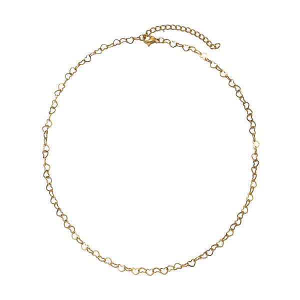 Kette Ohne AnhäNger "Schmuck Geschenk Edelstahl Halsschmuck Halskette Herz", Gelbgoldfarben, Aniston Jewelry & Watches, Halsketten, Damen, Edelstahl, L: 45 B: 4Mm, Made In Germany, B:4Mm-image