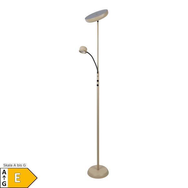NäVe Led Stehleuchte "Romis"" Mit Lesearm H:180Cm Frosted Almond"-image